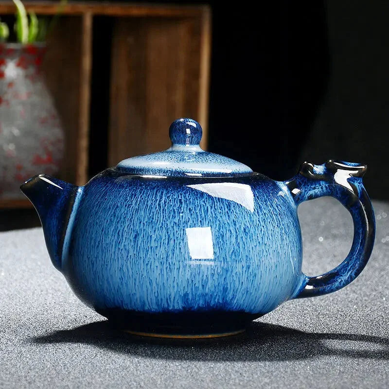 Théière Bleue Céramique