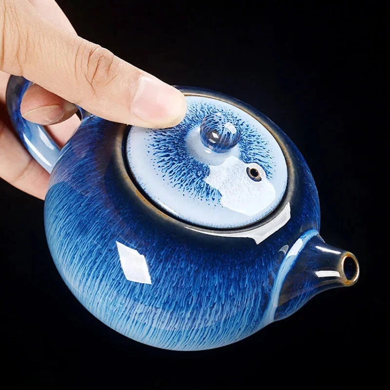 Théière Bleue Céramique