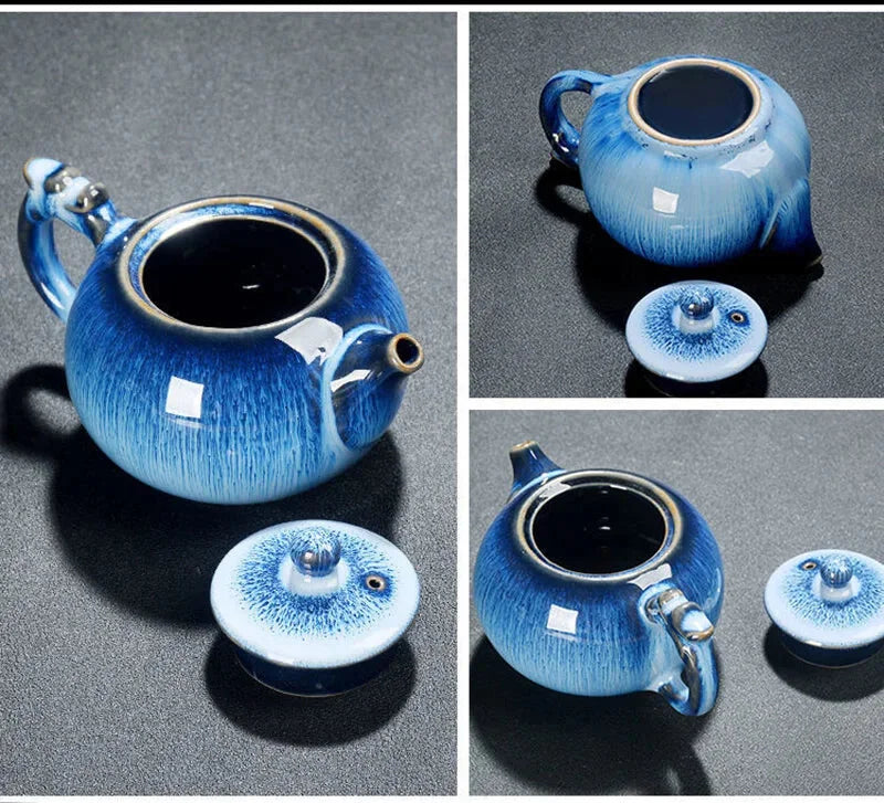 Théière Bleue Céramique