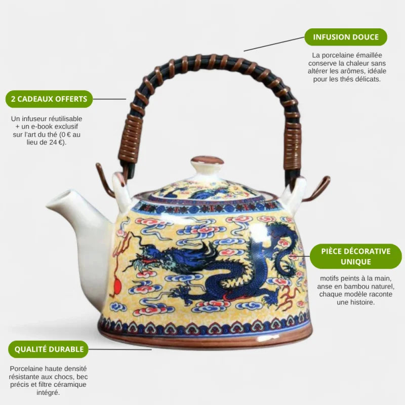 Théière Chinoise Porcelaine