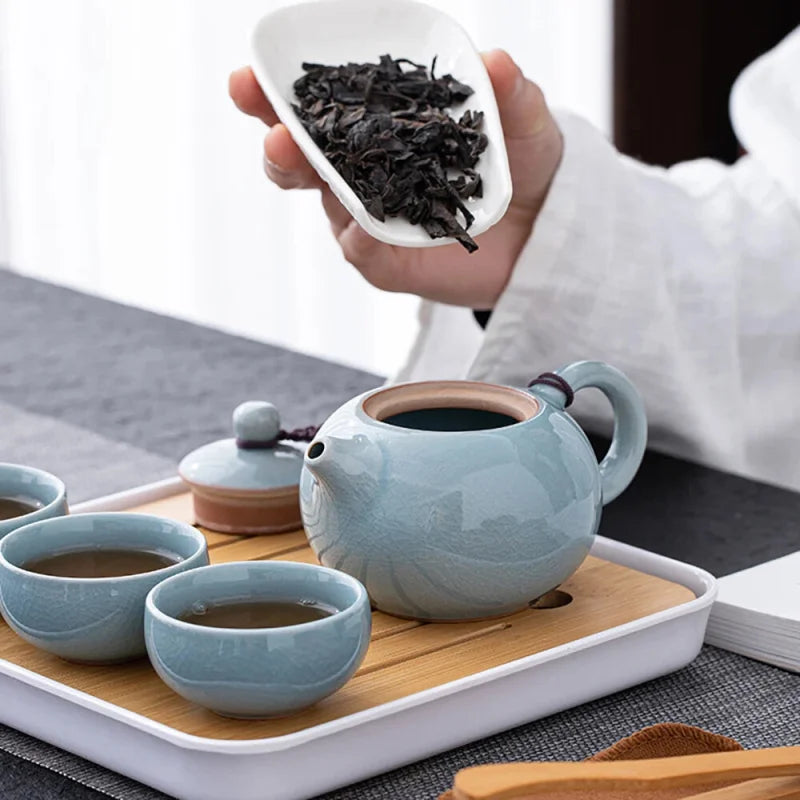 Théière Chinoise Porcelaine Bleue
