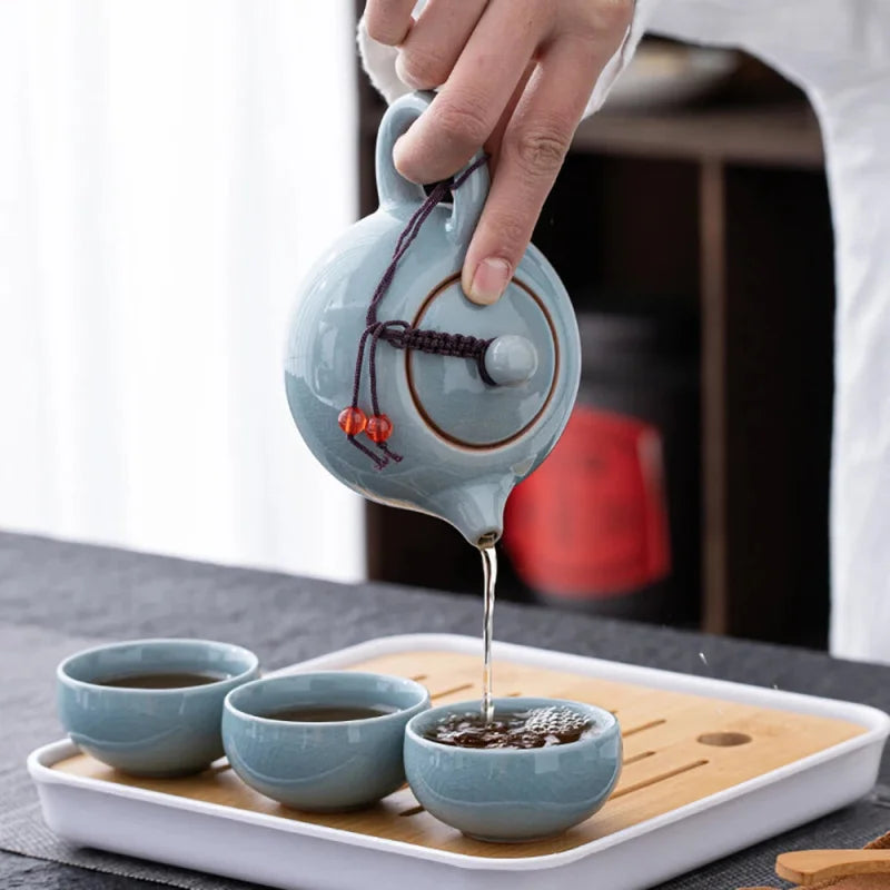 Théière Chinoise Porcelaine Bleue