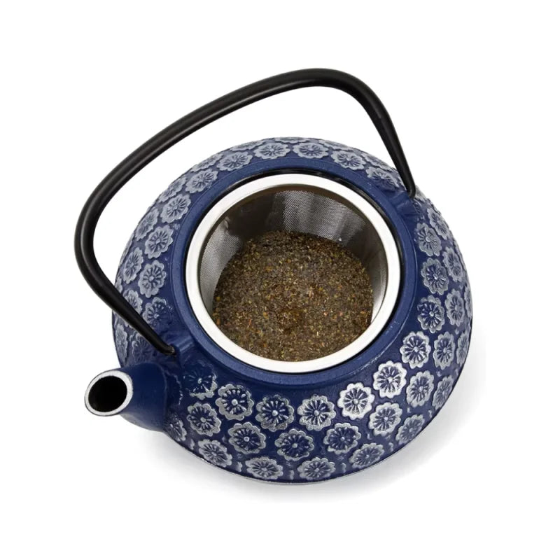 Théière En Fonte Bleu