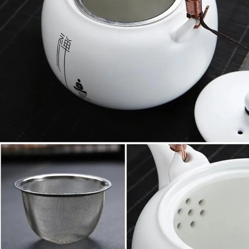 Théière En Porcelaine Avec Filtre