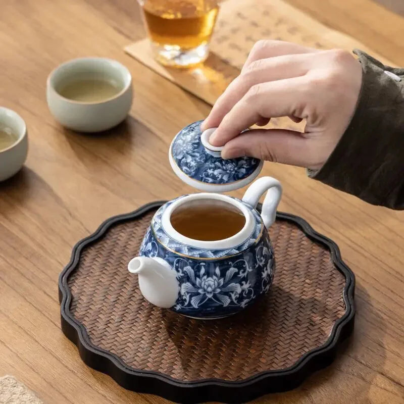 Théière Porcelaine Bleue
